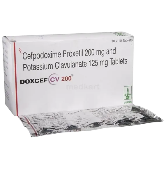 doxcef cv 200 tablet 10's